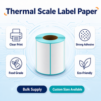 Papier thermique pour étiquettes de pesage électronique, impression d'étiquettes de prix à code-barres, adhésif puissant, rouleau personnalisé avec logo