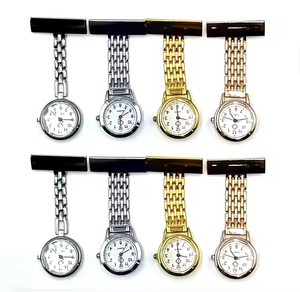 Montre de poitrine en métal Montre d'infirmière portable <span class=keywords><strong>Table</strong></span> d'examen de poche Femme médicale Montre de poitrine en métal - Product Image 3
