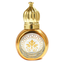 Flacon de parfum en verre de luxe fantaisie 3ml 8ml avec bouchon pulvérisateur à vis doré électrolytique et bille applicatrice en verre