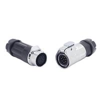 Connecteur d'alimentation LED étanche BETT LP12 IP68 en nylon, contacts mâle/femelle, options 3/2 broches, 500V 16A, certifié CE ROHS, PCB/FPC/UHF