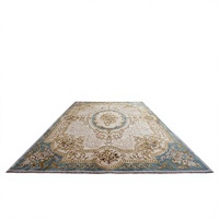 Tapis de luxe moderne fait main en laine/soie pour palais royal islamique, hôtel, grande taille, sur mesure