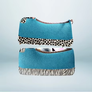 Almohadilla de sillín occidental de calidad superior con estampado animal vibrante para entrenar deportes de equitación - Product Image 5