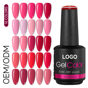 Fournitures professionnelles pour ongles OEM, couleurs mélangées personnalisées, peinture à ongles sans HEMA ni TPO, échantillon gratuit, vernis à ongles en gel non toxique pour salon - Product Image 1