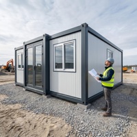 Maison conteneur 20 pieds à prix d'usine avec système solaire, design moderne, bureau, atelier, logement