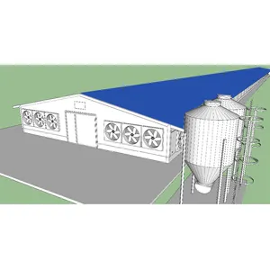 조립식 강철 구조 가금류 농장 헛간 닭 농장 집 건물