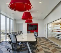 Solutions d'éclairage d'ambiance élégantes pour le bureau à domicile, lampes suspendues décoratives en feutre acoustique, lustres avec LED et garantie de 5 ans