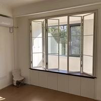 Fenêtre accordéon extérieure résistante aux intempéries, fenêtre pliante en verre isolant, accessoires complets pour hôtel, maison d'hôtes