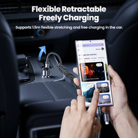 Cable USB Tipo-C a USB A/C 2 en 1, Carga Rápida de 60W Máx. con Indicador LED y Cubierta Trenzada para Teléfono Móvil, Banco de Energía y Cámara