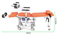 Chaise de transfert pour soins infirmiers à inclinaison de 180 degrés, avec levage hydraulique en acier, pour personnes handicapées et personnes âgées, multifonctionnelle, pour usage domestique/hospitalier, pliable