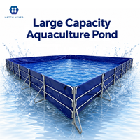 Bassin de pisciculture pliable carré avec cadre galvanisé, support de bassin et bâche en plastique, équipement d'écloserie de poissons