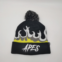 Bonnet personnalisé en gros / 100 % acrylique avec votre propre logo brodé, bonnet d'hiver tricoté tendance avec pompon, unisexe, pour la plage et les voyages