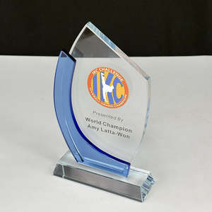 थोक नीले गुलाबी क्रिस्टल ट्रॉफी कस्टम लोगो क्रिस्टल ग्लास ट्रॉफी के लिए कस्टम लोगो क्रिस्टल ग्लास ट्रॉफी पट्टिका - Product Image 4