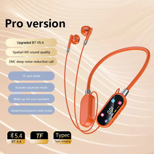 Écouteurs Bluetooth à bande de cou avec micro, affichage dynamique de couleur, surveillance <span class=keywords><strong>audio</strong></span> en direct et suppression du bruit, pour le sport, la course à pied et l'entraînement, nouveauté 2026 - Product Image 5
