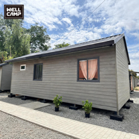 WELLCAMP Maison de montagne rustique en structure acier, Villa légère en acier, 2 chambres, Maisons modulaires de luxe, Étanches, Alimentées à l'énergie solaire