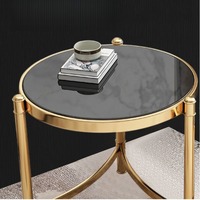 Table d'appoint moderne pour salon, table d'appoint de luxe pour canapé, table d'appoint en acier inoxydable