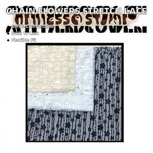 ผ้าลูกไม้ลายดอกไม้ Kalong Leifang ผ้าโปร่งเนื้อวอยล์ผสมสแปนเด็กซ์ ไนลอน ยืดหยุ่น สำหรับตัดเย็บชุดเดรส กระโปรง ของตกแต่งบ้าน กว้าง 5 นิ้วขึ้นไป - Product Image 2