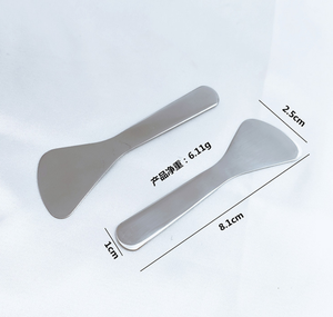 DF316 SS Cuchara Espátula Aplicadora de Lujo para Crema de Cuidado de la Piel, Herramienta Cosmética para Masaje de Contorno de Ojos, Cuchara Aplicadora de Crema, Catálogo de Herramientas de Belleza - Product Image 4
