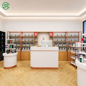Vitrina Arqueada con Marco Dorado para Cosméticos, Estante de Exhibición Independiente para Perfumes, Personalizable OEM - Product Image 2