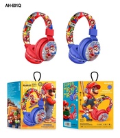 Casque sans fil pour enfants, casque Bluetooth mignon à motif de dessin animé, avec strass, son stéréo, casque pliable
