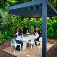 Pergola en aluminium de haute qualité Sweet Home avec commande intelligente des lames orientables, pavillon bioclimatique imperméable pour jardin résidentiel