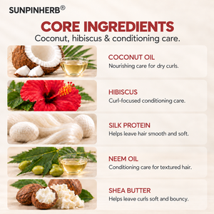 Sunpinherb แชมพูสำหรับผมหยิกให้ความชุ่มชื่นแชมพูให้ผมหยักศกน้ำมันมะพร้าวให้ความชุ่มชื่น384มล. ส่งตรงจากโรงงาน - Product Image 3