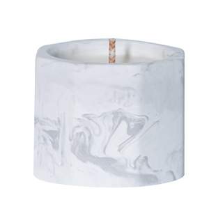 YUHUAN Scented Candle Cylinder Floral Plant Fragrance Hand Casting Minimalist Style Indoor Decor - Product Image 1