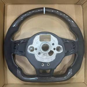 Volant en cuir suédé en fibre de carbone pour VW <span class=keywords><strong>Golf</strong></span> MK7 7.5 GTI GTD <span class=keywords><strong>GTE</strong></span> R 2013-2020 Polo GTI pour Tiguan pour Passat DSG - Product Image 4