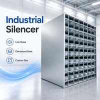 Silencieux de conduit HVAC industriel, atténuateur de bruit rectangulaire personnalisé pour ventilateur de ventilation et systèmes de traitement de l'air