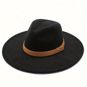 Sombreros Fedora Unisex al por Mayor, 100% Lana, Ala Ancha de 9.5cm, Estilo Vintage con Flor y Lazo, para Pesca y Fiestas, Alta Calidad a Bajo Precio - Product Image 5