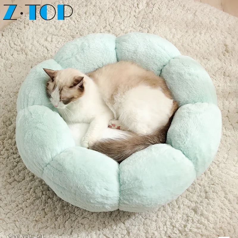 Çeşitli renkler kış sıcak kediler yuva yaprakları şekilli kediler yatak daire rahat yastık