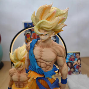 Bolas de dragones <span class=keywords><strong>Super</strong></span> Saiyan Son Goku Pago de paracaídas Busto de medio cuerpo con cabeza intercambiable Modelo decorativo Extragrande - Product Image 6