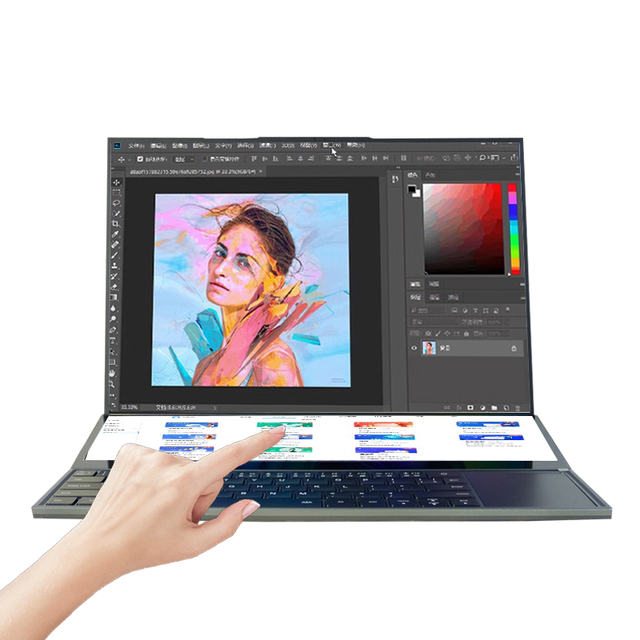 Dual Screen Laptop Notebook Computer 16 Inch Touch Screen Core I7 10th Gen Processor Zenbook Duo Business Laptops