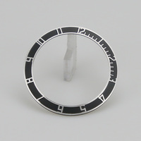 Inserts de lunette inclinée 38 mm en acier inoxydable 316L bicolore pour montres SKX007, tenue 12 heures