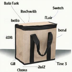 Sac isotherme tactique d'extérieur en jute, écologique, pour le déjeuner, les voyages, les pique-niques et le travail - Product Image 3