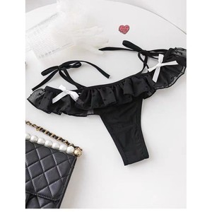 Culottes string sexy pour femmes, style anime, fines bretelles, taille élégante, bordure en dentelle ajourée, culottes bouffantes, taille basse - Product Image 4