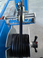 Machine d'enroulement à quatre postes avec moteur, équipement de bobinage de bande de caoutchouc à tension constante 380V 3kW