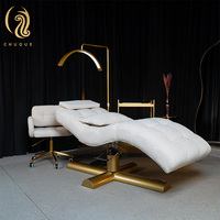 Chuque Moderne rose Cils Lit Salon Meubles Arc Spa Beauté Matelas Visage Lit Salon De Beauté De Luxe Électrique Cils Lit Chapeau