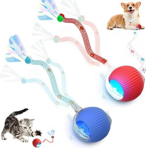 Factory Hot Sale New USB Rechargeable Silicone Smart Interactive Automatic Moving <b>Exercise</b> Cat Toys Teaser Ball Self-Rotating - Product Image 1
