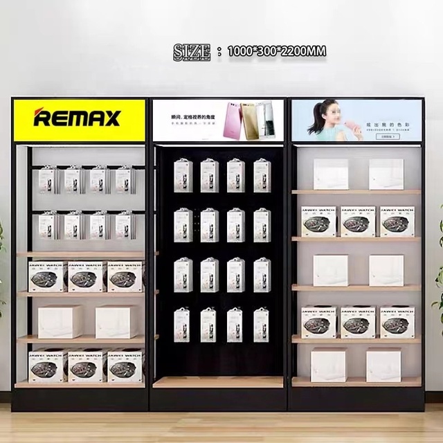 Metal Hook Hole Board Display Rack Electronic Digital Phone Accessories Display Cabinet Headphone USB Cable Accessories Shelf