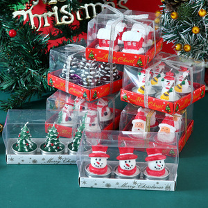 Molly Glory Hot Selling Christmas Decor Creative Santa Claus Paraffin Wax Christmas Scented <b>Candle</b> Sets - Product Image 1