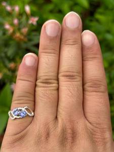Anillo de Plata de Ley con Tanzanita Natural de Alta Calidad - Anillo de Joyería Hecho a Mano con Detalles en Circonita Cúbica, Colección a Precio de Mayoreo - Product Image 6