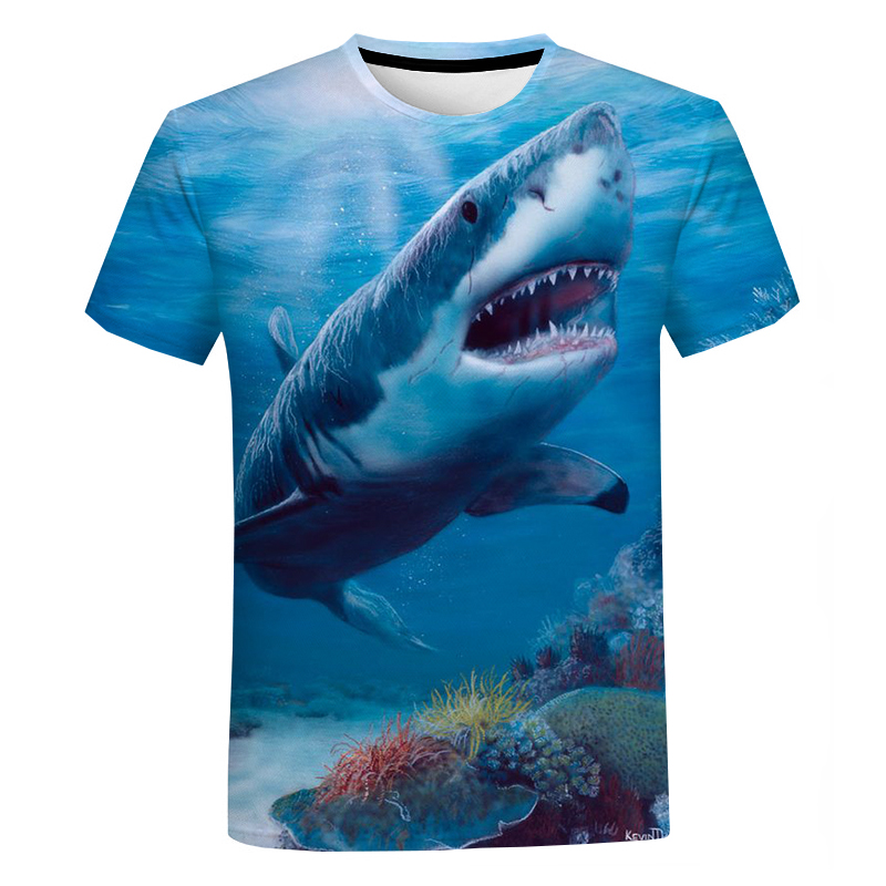Shop Our Men's and Women's 3D Shark Printed T Shirts