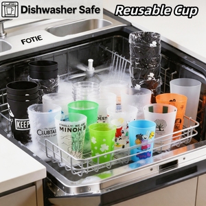 Gobelet en plastique réutilisable, compatible lave-vaisselle, pour l'eau, l'<span class=keywords><strong>alcool</strong></span>, le vin et les soins bucco-dentaires - Product Image 3