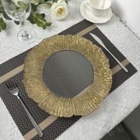 Assiette de présentation de luxe en plastique rétro avec support, assiette décorative pour la mise en table d'hôtel, de banquet ou de mariage