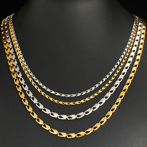 Cadena de Acero Inoxidable de 2.5mm/4.2mm con Cierre de Diseño Único, Color Dorado y Plateado para Mujeres y Niñas, de 14 a 30 Pulgadas - Product Image 2