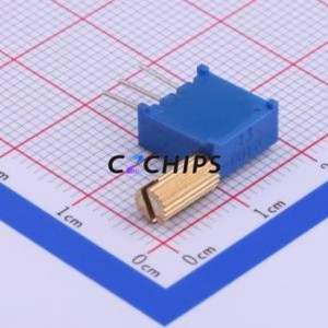 Résistance/potentiomètre réglable 3296X-1-103-8mm, composant traversant (THT), résistance 10kOhm 10% - Product Image 2
