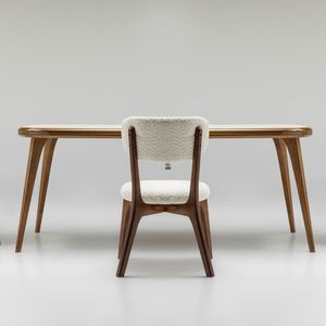 Ensemble de table à manger en bois massif Stella Durable, 6 pièces, design moderne du milieu du siècle, pour la maison et les restaurants - Product Image 5