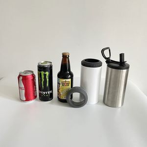 Refroidisseur de bouteille de bière à double paroi sous vide de 12 oz pour sublimation vierge, entrepôt USA, refroidisseur de canettes 4-en-1 pour impression DIY - Product Image 1
