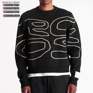 Mùa thu và mùa đông sọc cổ tròn dài tay áo sườn ấm thoải mái lỏng lẻo Mohair Đan Áo Len Nam - Product Image 4