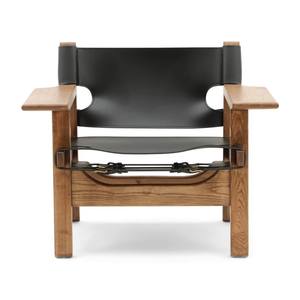 Sillón Reclinable de Diseño Escandinavo con Estructura de Madera Eterna y Tapicería de Cuero Sintético para Apartamento, Hotel, Hogar, Bar, Sala de Estar, Comedor, Dormitorio - Product Image 5